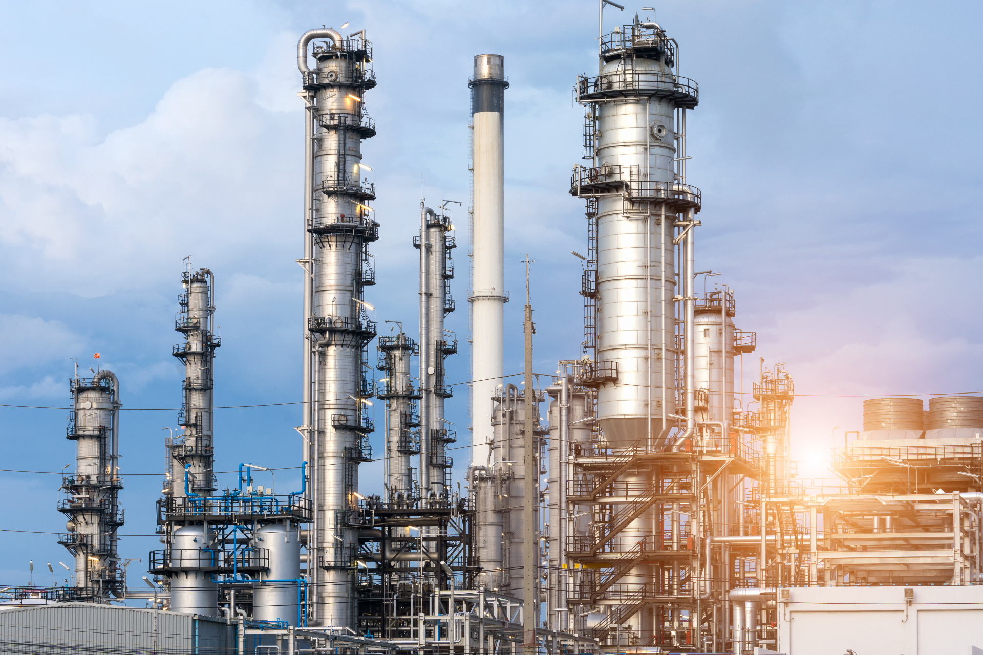 Oil refinery factory